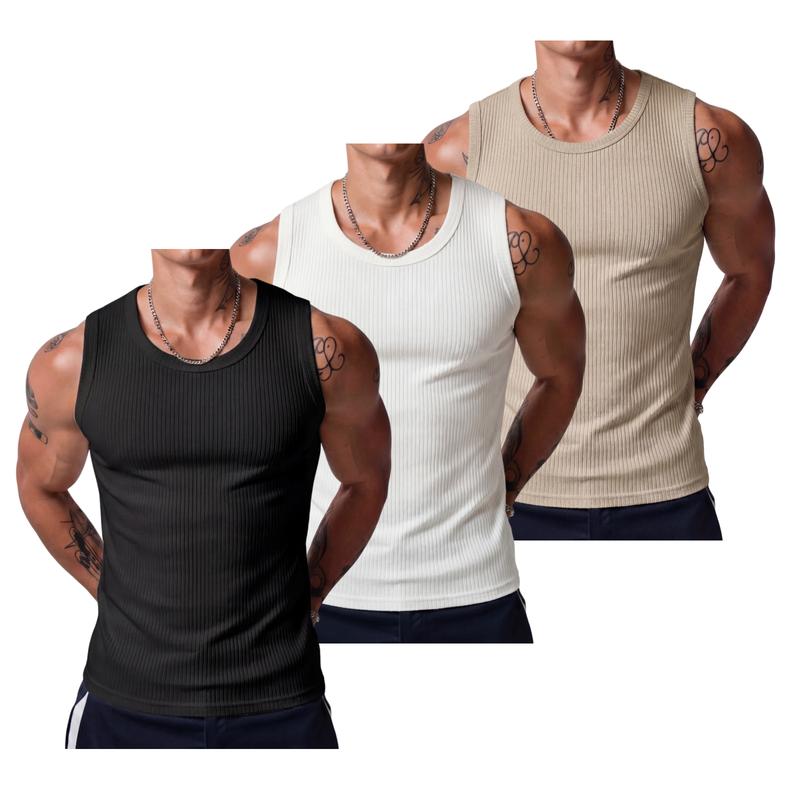 Set da 3 canottiere aderenti da uomo
