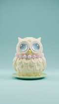 Lemon meringue owl lamp