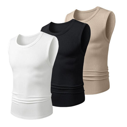 Set da 3 canottiere aderenti da uomo