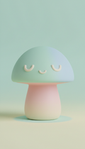Mint whimsy mushroom lamp