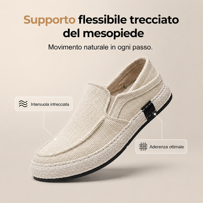 nuvl casual da uomo in lino – mocassini estivi leggeri e facili da infilare