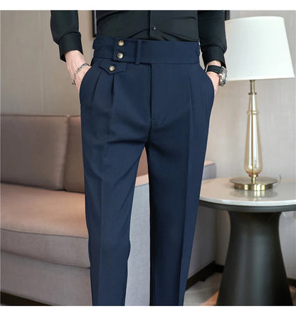nuvl |  Men High Waist Belt pants