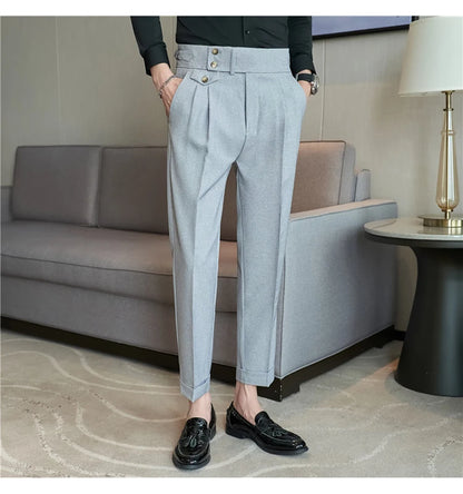 nuvl |  Men High Waist Belt pants