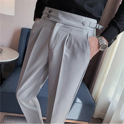 nuvl |  Men High Waist Belt pants