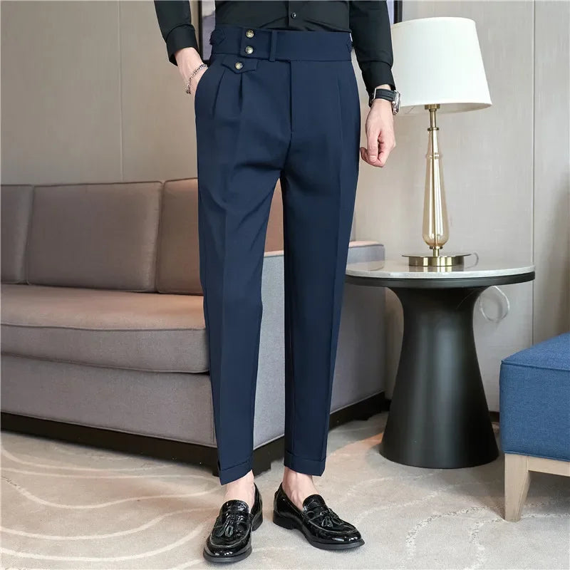 nuvl |  Men High Waist Belt pants