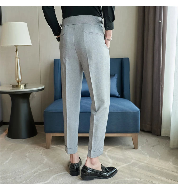 nuvl |  Men High Waist Belt pants