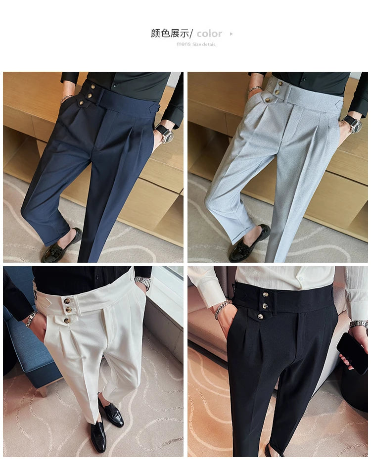nuvl |  Men High Waist Belt pants