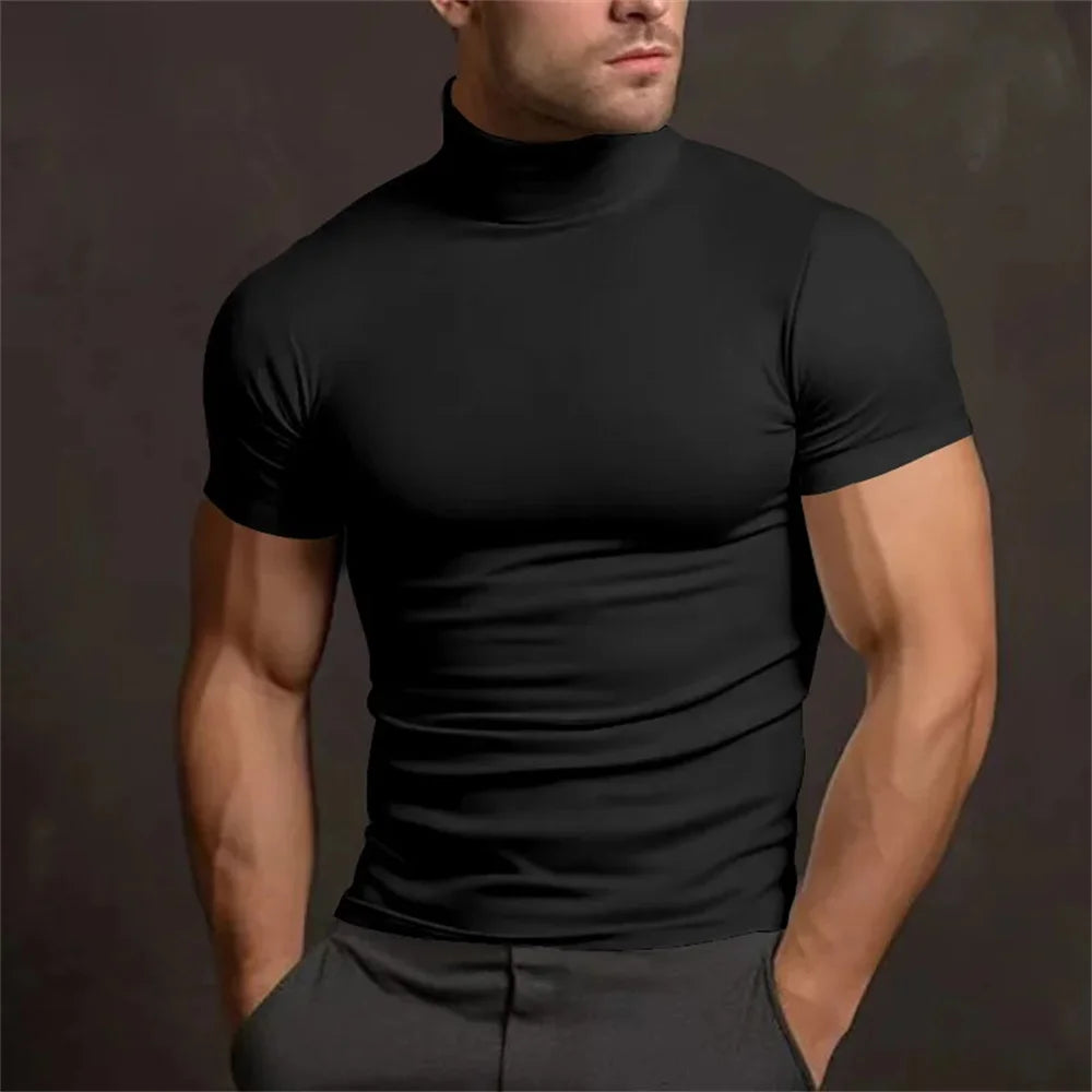 nuvl |  short-sleeved turtleneck T-shirt