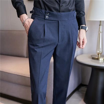 nuvl |  Men High Waist Belt pants