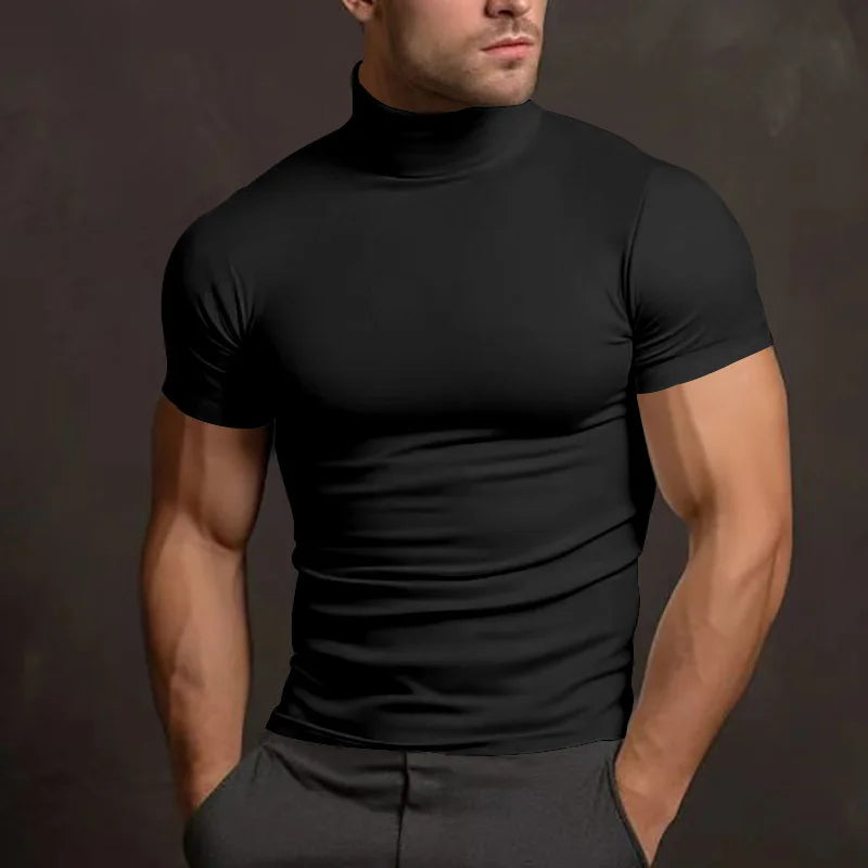 nuvl |  short-sleeved turtleneck T-shirt