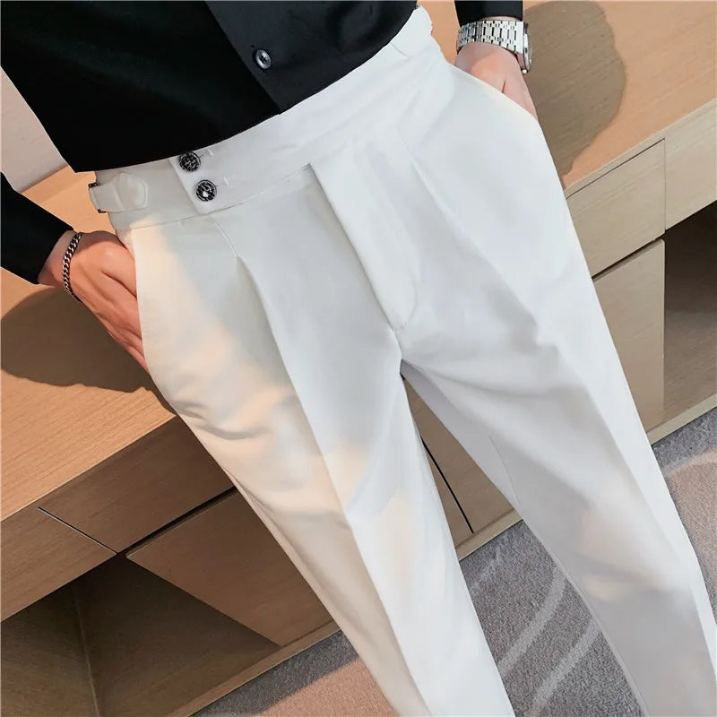 nuvl |  Men High Waist Belt pants