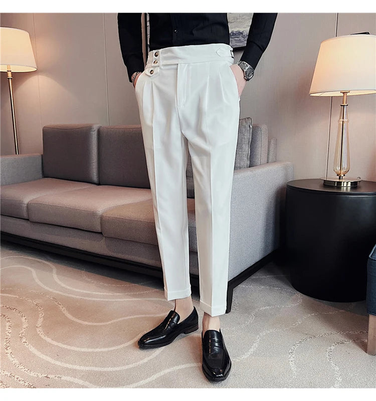 nuvl |  Men High Waist Belt pants
