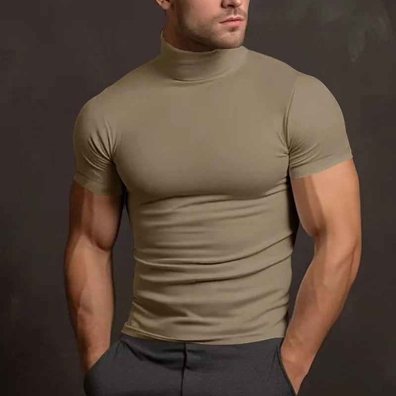 nuvl |  short-sleeved turtleneck T-shirt