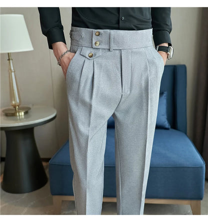 nuvl |  Men High Waist Belt pants