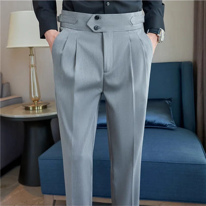 nuvl |  Men High Waist Belt pants