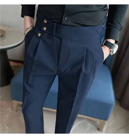 nuvl |  Men High Waist Belt pants