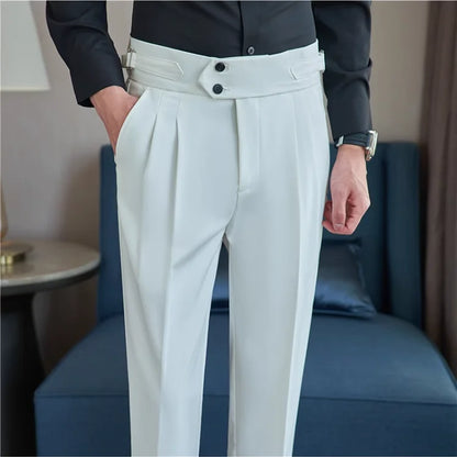nuvl |  Men High Waist Belt pants