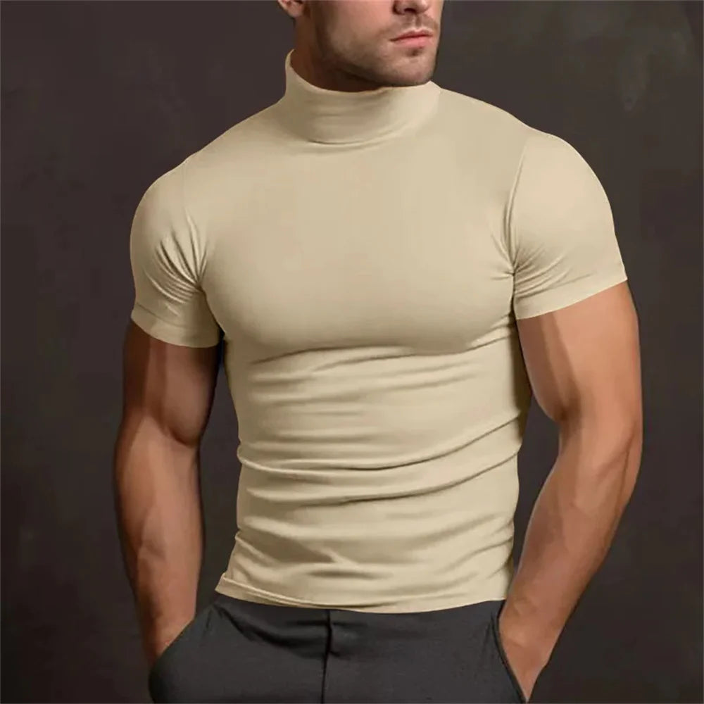 nuvl |  short-sleeved turtleneck T-shirt