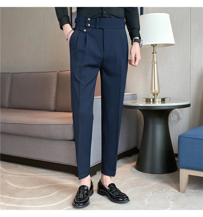 nuvl |  Men High Waist Belt pants