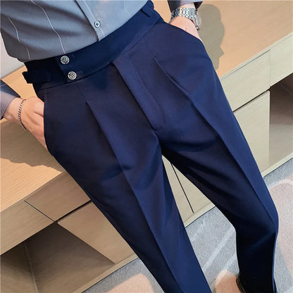 nuvl |  Men High Waist Belt pants