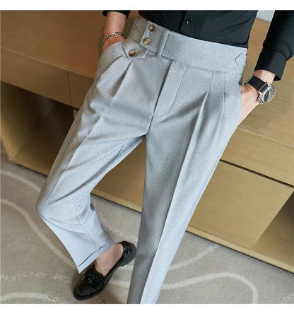 nuvl |  Men High Waist Belt pants