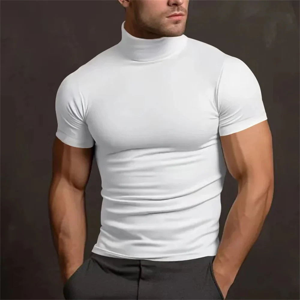 nuvl |  short-sleeved turtleneck T-shirt
